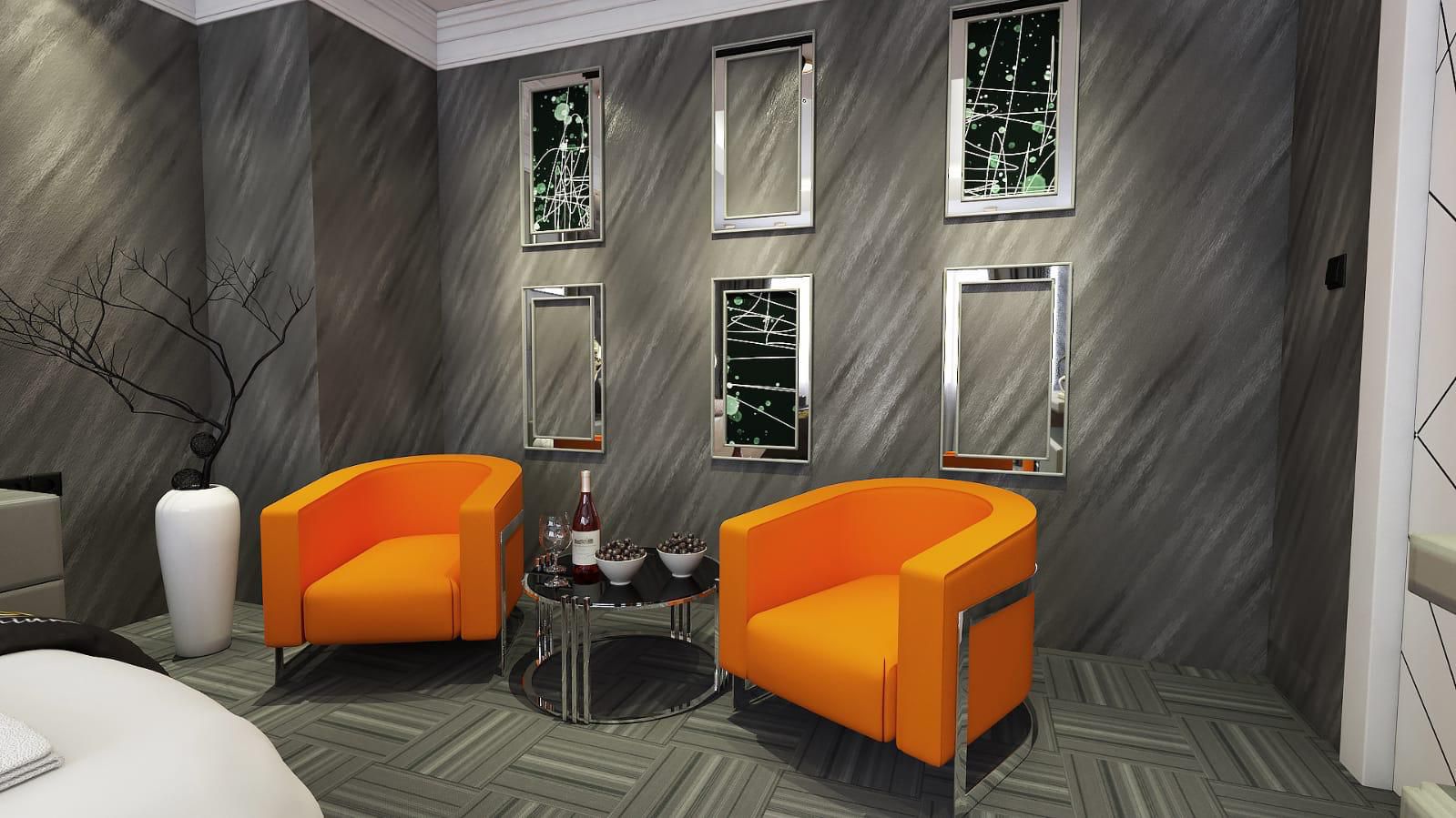 Executive süit — oturma alanı ve teras